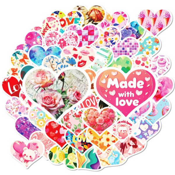 Wholesale 50pcs Cartoon Valentine's Day Love Graffiti Stickers