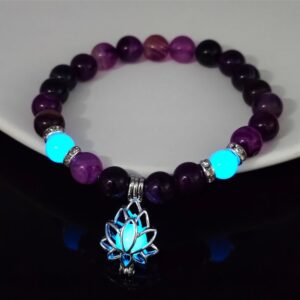 8mm natural purple agate blue light