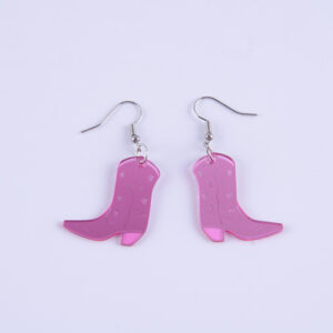 Pair of Pink Boots Earrings