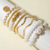 Wholesale Multi-layered Pearl Bracelet and Gold Bangle.