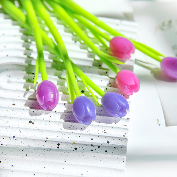 Wholesale Tulip Print Photochromic Ballpoint Pens, UV Light Activated Color Changing Writing Pens for Stationery Gift