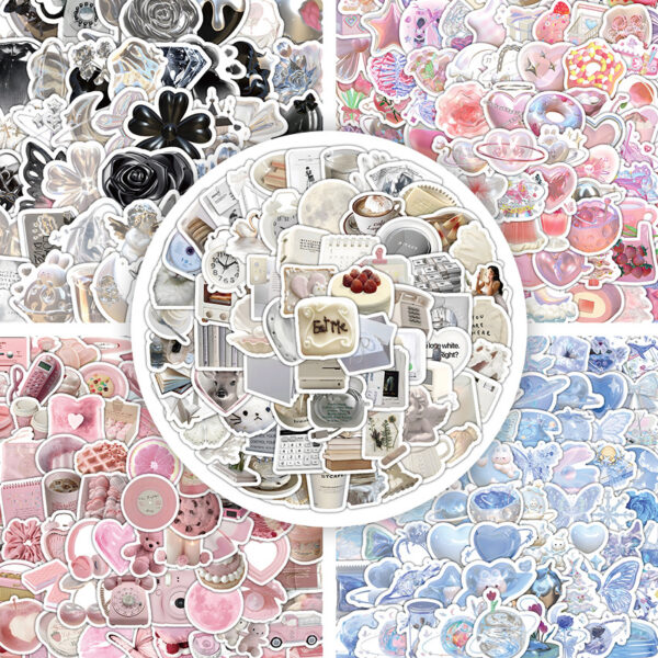 Wholesale 100 Cute Cartoon Colorful Graffiti Small Stickers Waterproof Vinyl Stickers