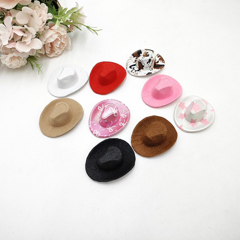 Wholesale Mini Cowboy Hat Felt Small Hat Cowboy Hat Doll Aessories