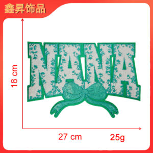 Heated hot melt glue*green*letter bow*bow nana*height 18*27cm