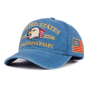 Blue 250th eagle flag baseball cap