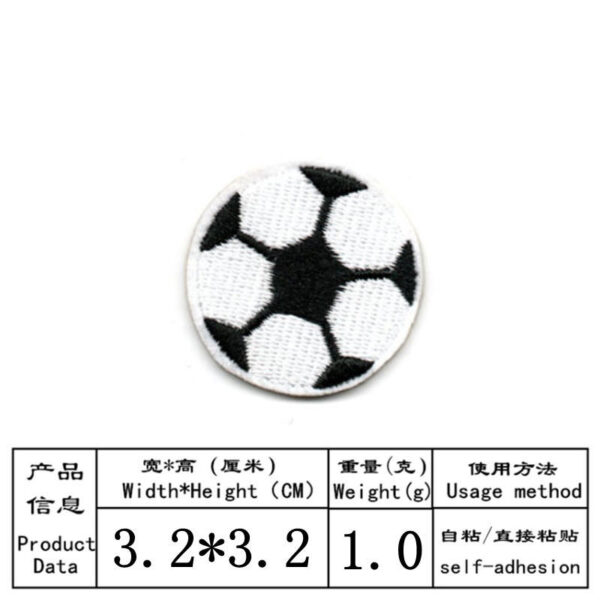 Wholesale Cartoon football basketball rugby baseball embroidered patches