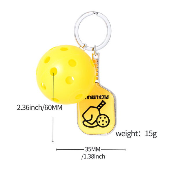 Wholesale Creative Pickleball Paddle Zinc Alloy Keychain