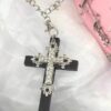 Wholesale Gothic style multi-color cross pendant necklace