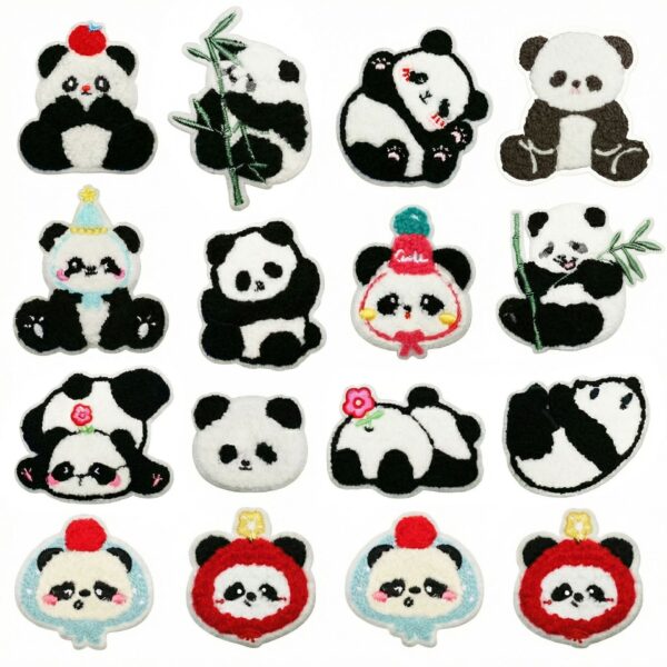 Wholesale Panda-themed embroidered patch