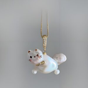 Little Ear Cat Gold Necklace