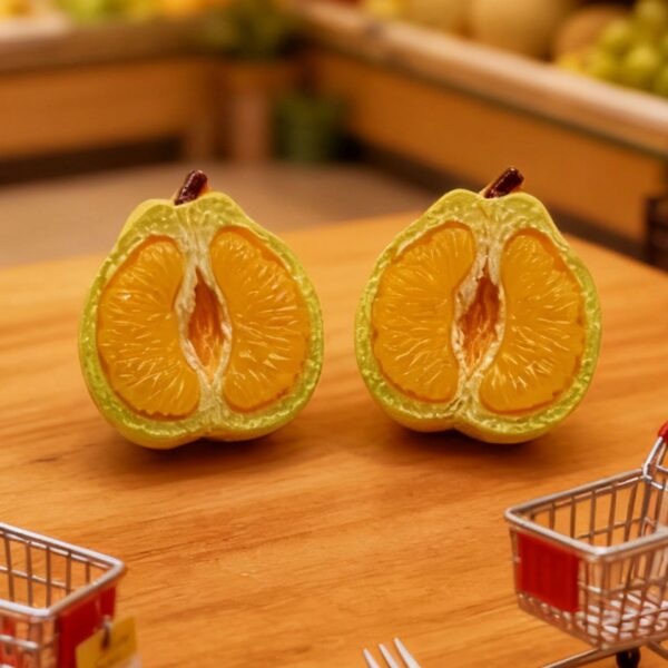 Wholesale Simulated Peeled Grapefruit Mini Fruit Food Toy Resin Accessories