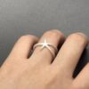 Wholesale Silver Star Opening Alloy Ring