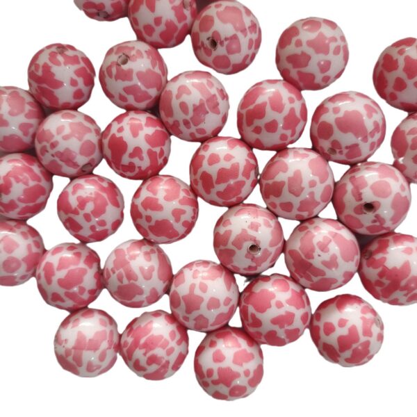 O1CN01XuNCsB1QErIGpGTM6_2201245431945-0-cib Wholesale 5pcs 20MM Acrylic Pink Cow Pattern Printed Beads