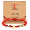 Wholesale Red Lucky Woven Couple Five-pointed Star Bracelet