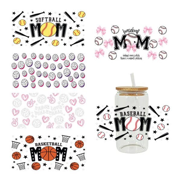 Wholesale UV Transfer Paste Glass Crystal Label Crystal Paste Cross-border Special Paste for 16oz Glass Cup 23cmX11cm