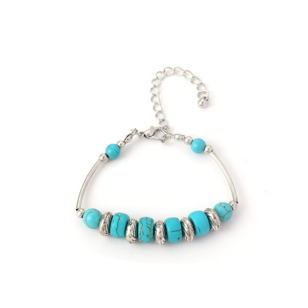 Wholesale Distressed Retro Turquoise Butterfly Bracelet