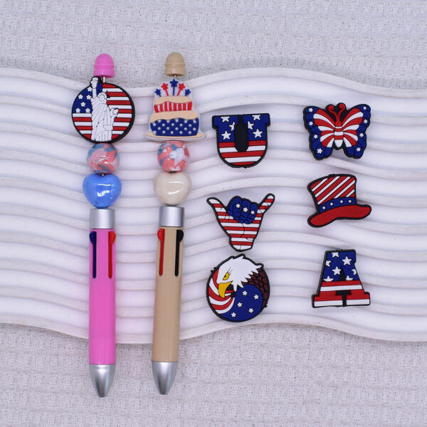 O1CN01XwVAT41JnU2RgG5Ls_2208478381073-0-cib Wholesale Random 100pcs Soft Glue Beaded Pen Decoration DIY Beads