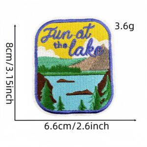 Colorful english landscape cloth stickers 32#