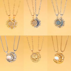 Wholesale Magnetic Sun Moon Lovers Necklace