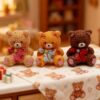 Wholesale Cute Bow Bear Mini Doll Miniature Scene Ornaments
