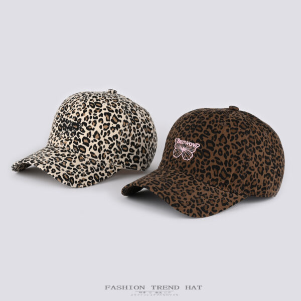 O1CN01Y5jZLq1Q2UmgZxDAU_2213304911918-0-cib Wholesale Leopard Print Baseball Cap with Street Letters and Butterfly Embroidery