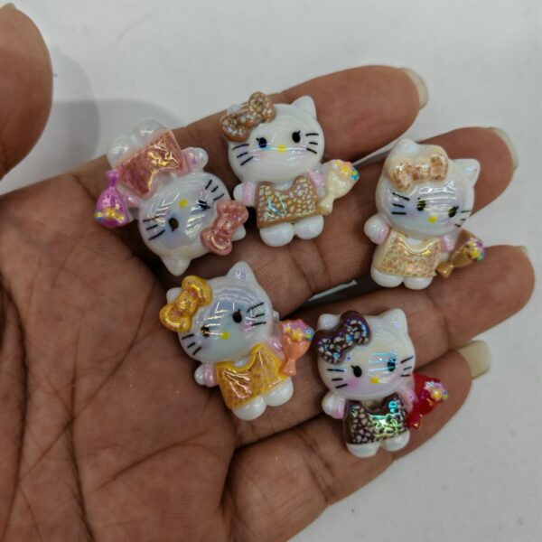 Wholesale Vertical Hole Plated Uv Color Bouquet Leopard Print Bow Cat OLY Exclusive