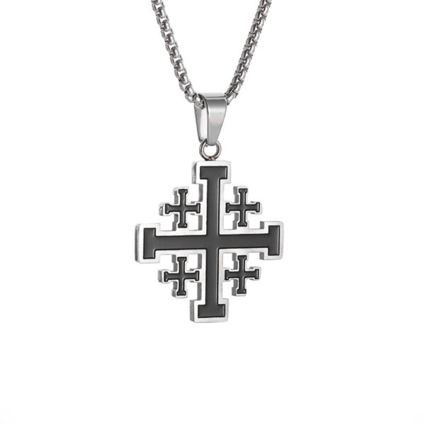 Wholesale Templar stainless steel cross necklace