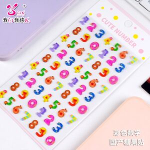 06 colorful number candy sticker