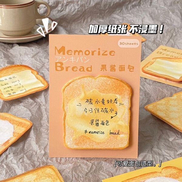 Wholesale Cute cartoon simulation toast Sticky Note