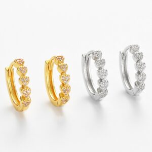 Wholesale Zircon Heart Earrings - Affordable Luxury
