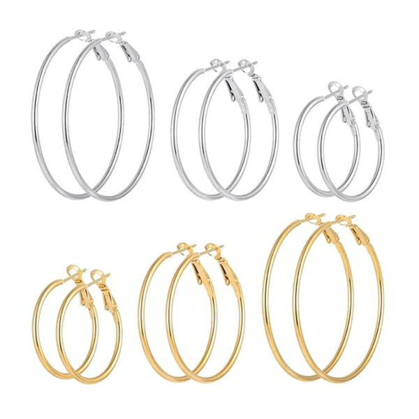 Wholesale Stainless Steel Geometric Circle Earrings