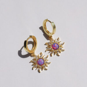 Purple Aobao Earrings (Gold)