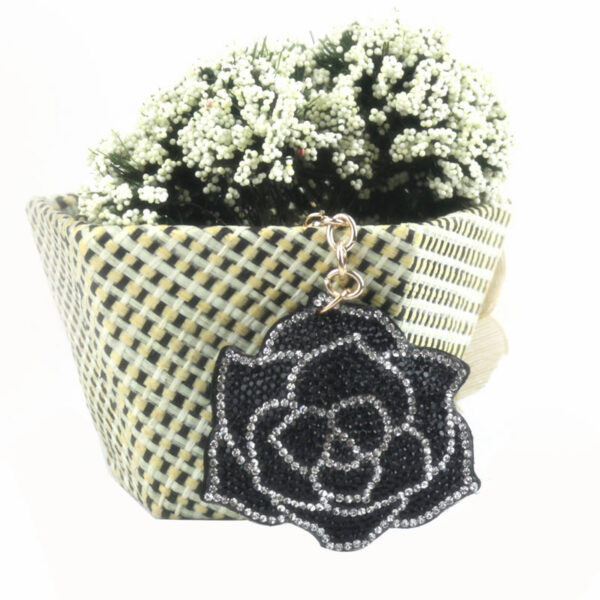 Wholesale Valentine's Day Multi-color Diamond Rose Flower Keychain