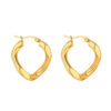 Wholesale Stainless Steel Earrings Simple Temperament ins Style Gold Plated Wheat Earrings