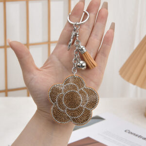 Tassel gold / Keychain + plum blossom