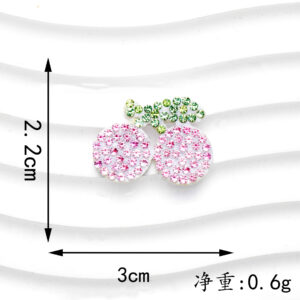 3 * 2.2cm pink cherry