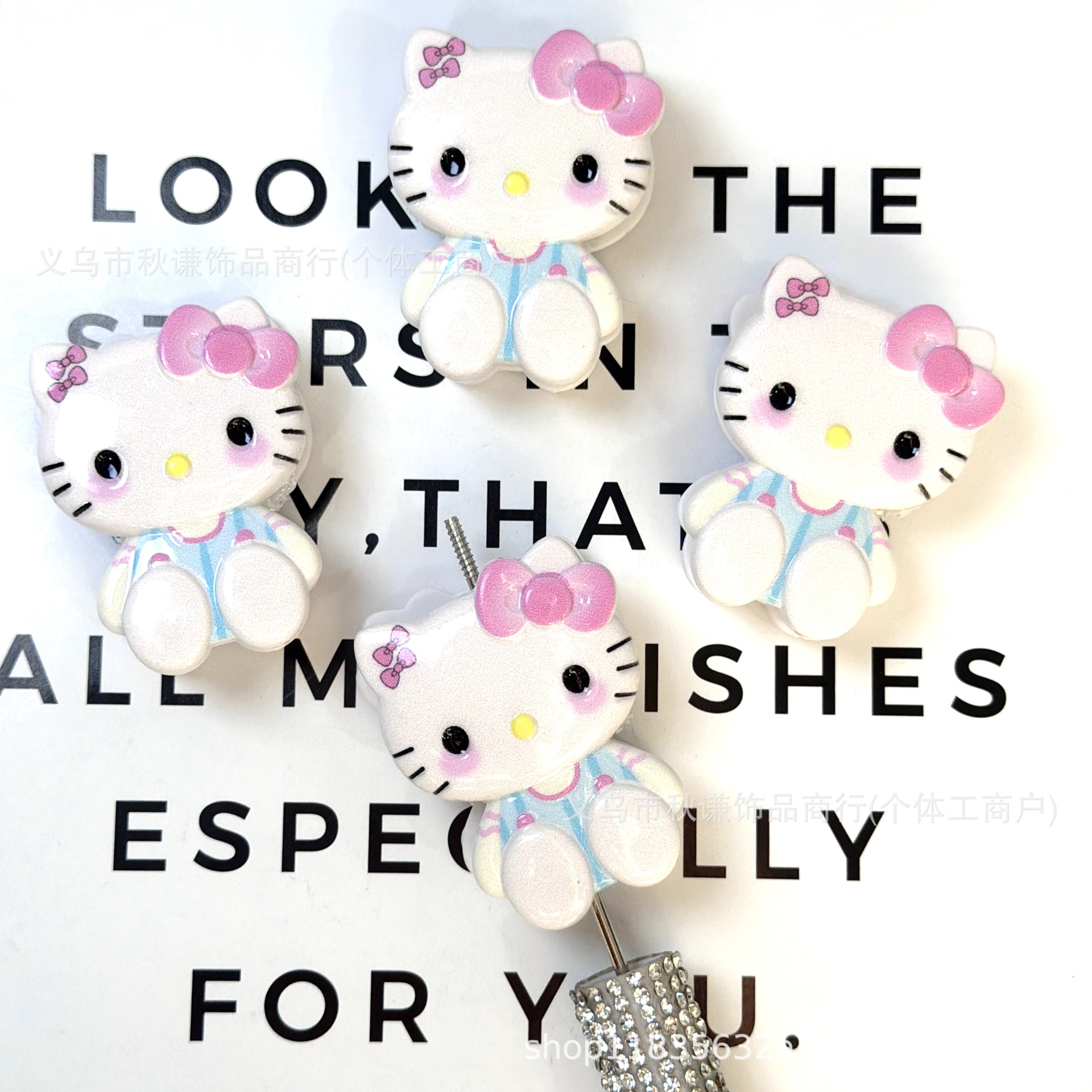 Wholesale Cute Cartoon Cat Cat DIY Straight Hole Beads