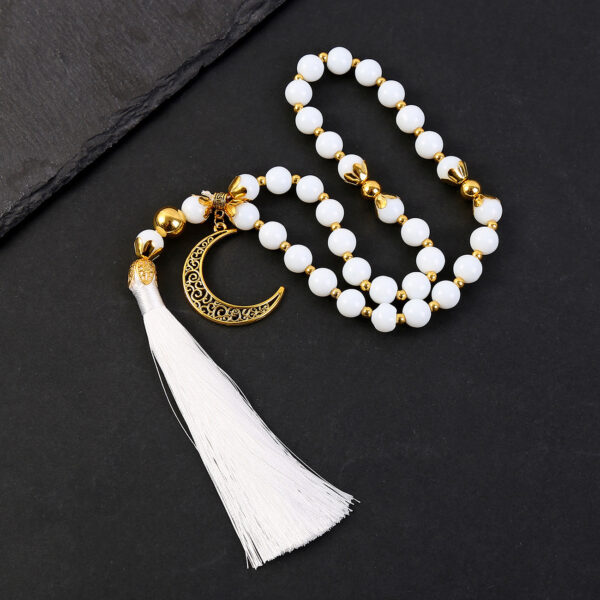 Wholesale 12mm beaded prayer bead tassel moon prayer bracelet