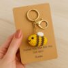 Wholesale Handmade Crocheted Yarn Cartoon Bee Keychain