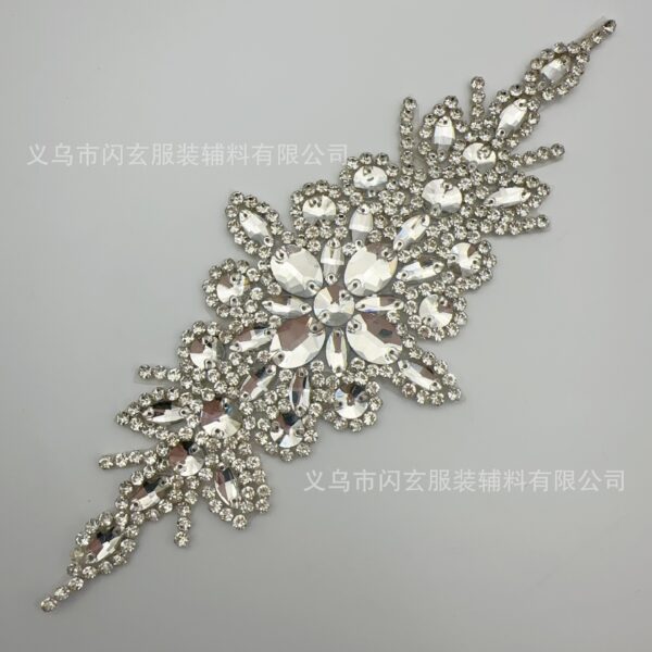Wholesale Multi colored glass diamond flower water diamond DIY Patches