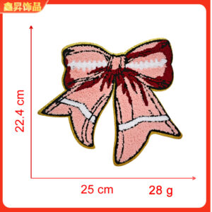 Hot melt glue*pink*bow*baseball bow*height 22.4*25cm