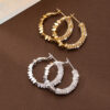 Wholesale Golden silver broken silver ring Hoop Earrings