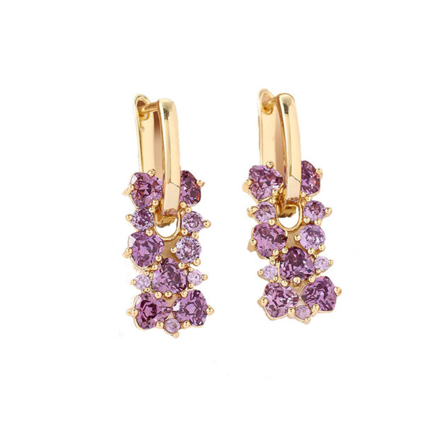 Wholesale Cross-Border Hot-Selling Ins Sweet Temperament Zircon Earrings Versatile High-End Women's Ear Jewelry