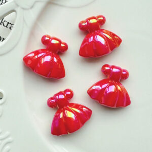 Bright red / 27 * 24mm 1 piece
