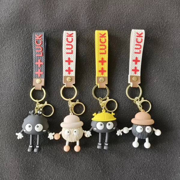 Wholesale Cartoon Spirited Away Resin Cute Little Soot Ball Keychain