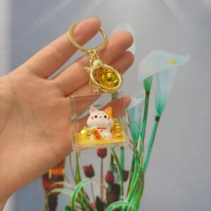 Lucky cat-lucky / Light gold buckle + lucky cat