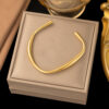 Wholesale Irregular smooth plain ring asymmetric bracelet