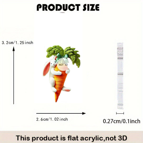 Wholesale Easter cartoon rabbit holding carrot acrylic earrings