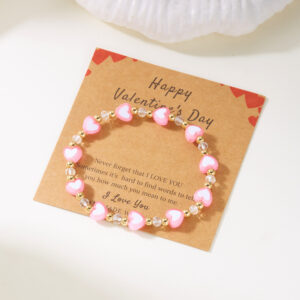 # 4 light pink love bracelets