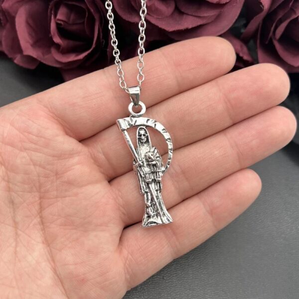 Wholesale Skull Grim Reaper Necklace, Angel of Death, Halloween Jewelry, Goth